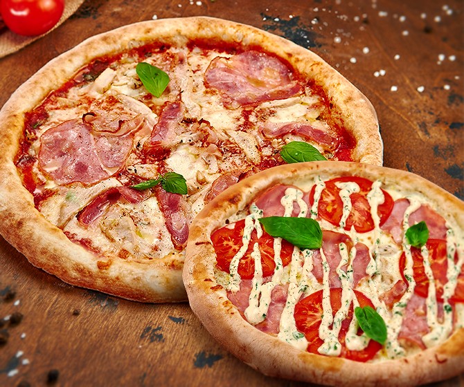 КОМБО 2 пиццы (30 см.) и (23 см.) на выбор